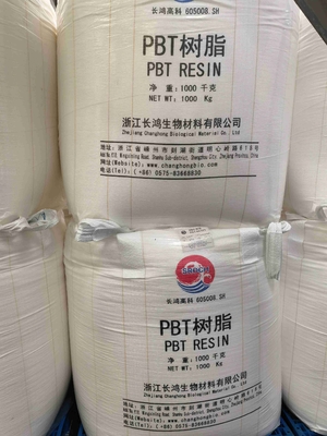 Natural/White Color Bahan baku Granules PBT Resin Untuk Konektor