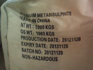 So2 65% Sodium Metabisulfite Food Grade EC Tidak 231-673-0 Na2S2O5 97% Purity SMBS